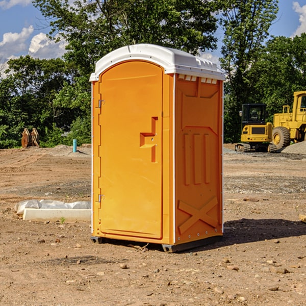 can i customize the exterior of the portable restrooms with my event logo or branding in Dell AR